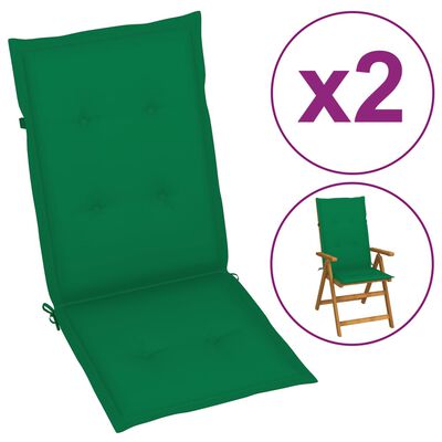 Vidaxl Garden Chair Cushions 2 Pcs, High Back Garden Chair Covers