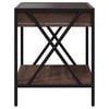 vidaXL Coffee Table Brown Oak Engineered wood, Glass, Metal Small