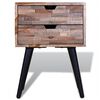 vidaXL Cabinet Various shades of teak Reclaimed Teak Wood Compact