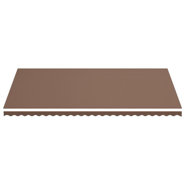 vidaXL Replacement Awning Fabric Brown Polyester with PU coating