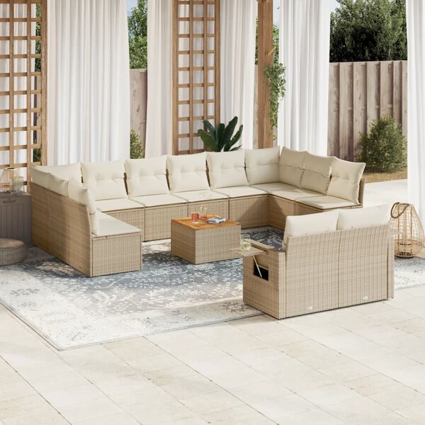 vidaXL Garden Sofa Set Beige