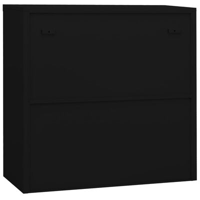 vidaXL Office Cabinet Black 35.4"x15.7"x35.4" Steel