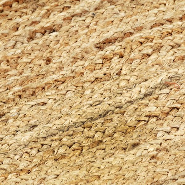 vidaXL Area Rug Natural Braided jute and cotton 31.5x63 in Durable