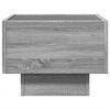 vidaXL Side Table Grey Sonoma Engineered Wood, Glass 15.7 x 15.7 x 11.8 in