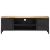 vidaXL TV Cabinet Black and Natural Wood