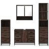 vidaXL Bathroom Furniture Set Brown Oak Engineered wood, Metal