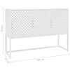 vidaXL Sideboard White Steel Medium Levelers Sideboard Rectangular
