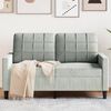 vidaXL 2-seater Sofa Light gray Velvet, Polyester, Metal, Plywood 2-seater