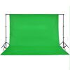 vidaXL Backdrop Cotton without Stand Green 16 x 10 feet Chroma Key