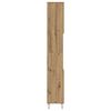 vidaXL Bathroom Cabinet Artisan oak Engineered wood, iron Tall and narrow