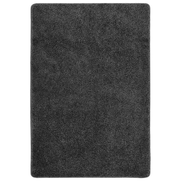 vidaXL Rug Dark Grey 100% Polypropylene 63.0 x 90.6 in Rug Rectangular