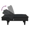 vidaXL Sofa Bed Black Fabric