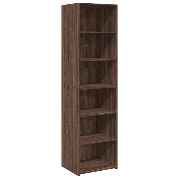 vidaXL Highboard Brown oak Engineered wood Tall Highboard Rectangular