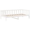 vidaXL Day Bed And Bench Set White Solid pine wood 35.4 x 74.8 in