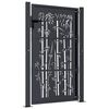 vidaXL Garden Gate Anthracite 39.4x59.1" Steel Bamboo Design