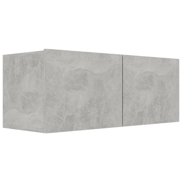 vidaXL TV Cabinet Set of 3 Concrete Grey Engineered Wood Medium