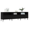 vidaXL TV Cabinet Black Engineered wood, Iron 59.1 x 11.8 x 17.5 in
