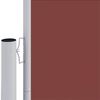 vidaXL Side Awning Brown Polyester with PU coating, Steel, Aluminum 46.1 x