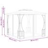 vidaXL Gazebo with with Nets 9.8'x9.8'x8.7' Cream