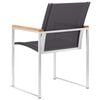vidaXL Patio Chairs 2 pcs Textilene and Stainless Steel Gray