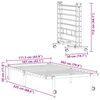 vidaXL Bed Frame Black Steel Single Foldable Bed Frame Rectangular