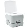 vidaXL Camping Toilet Manual Grey and White 16.34 x 14.37 x 11.81 in