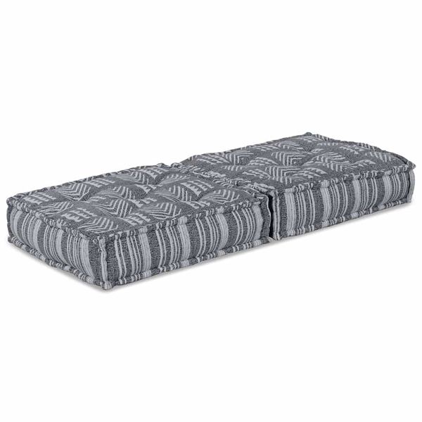 vidaXL Modular Sofa Grey Print 27.56 x 27.56 x 14.17 in Fabric