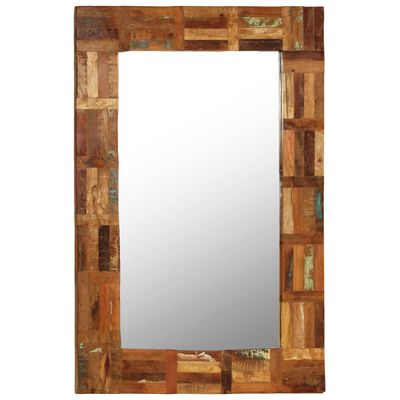 vidaXL Wall Mirror Solid Reclaimed Wood 23.6"x35.4"