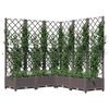 vidaXL Garden Planter Brown Polypropylene Large Planters