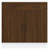 vidaXL Kitchen Base Cabinet Brown Oak Engineered Wood Medium