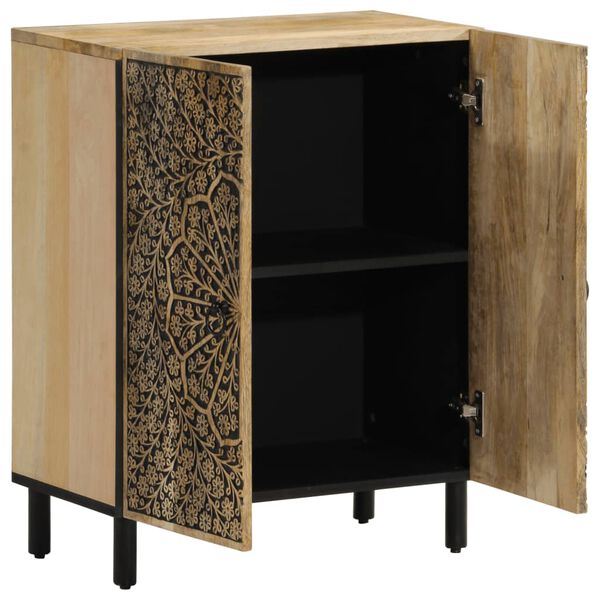 vidaXL Side Cabinet 23.6"x13"x29.5" Solid Wood Mango