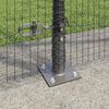 vidaXL Fence with Posts Gray 59.1" x 393.7" Steel