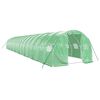 vidaXL Greenhouse Green PE (Polyethylene), Galvanized Steel Large Sturdy