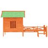 vidaXL Dog Kennel Brown Solid pine wood Large Durable Dog Kennel