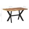 vidaXL Dining Table Honey Solid Acacia wood 55.1 x 27.6 x 29.5 in
