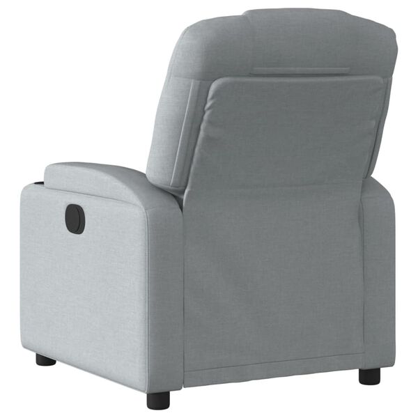 vidaXL Recliner Chair Light Grey Fabric (100% polyester), metal, plywood