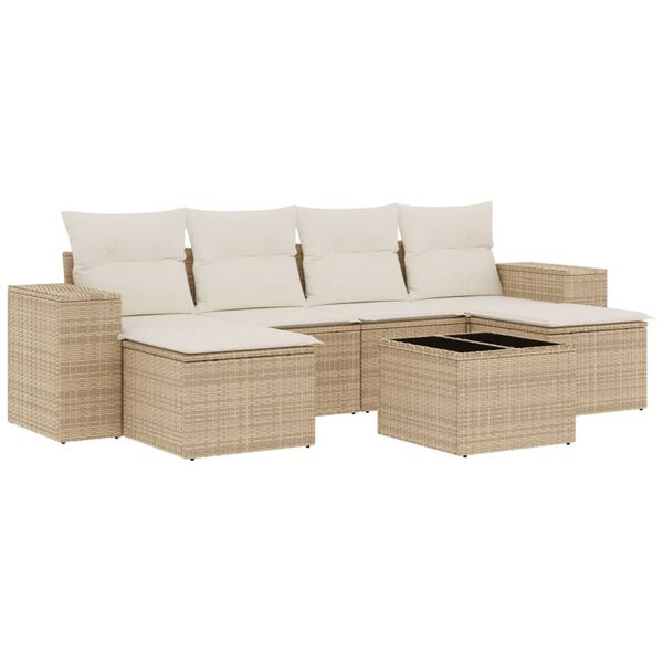 vidaXL Garden Sofa Set Beige