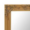 vidaXL Wall Mirror Gold Wood, glass, engineered wood 23.6 in x 15.7 in