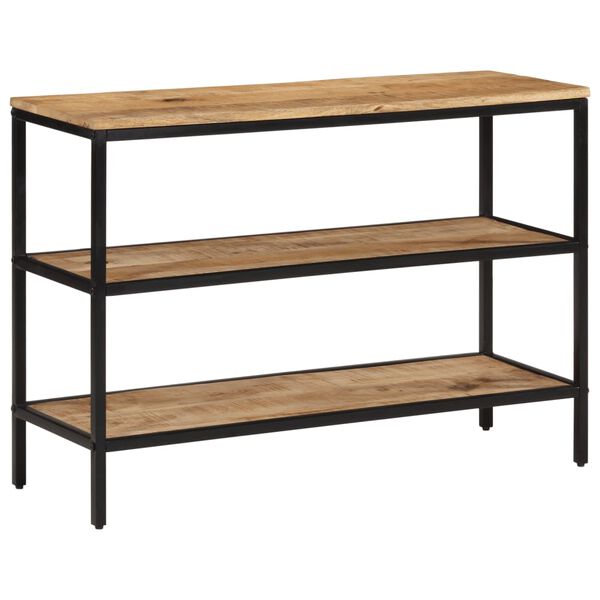 vidaXL Console Table Natural wood color with black frame