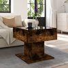 vidaXL Coffee Table Smoked oak Engineered wood, glass Medium
