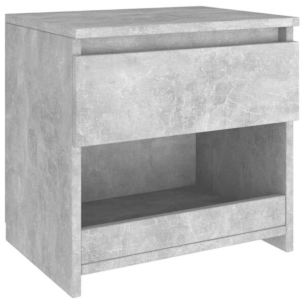 vidaXL Nightstand Set of 2 Concrete Grey Engineered Wood Standard