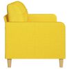 vidaXL 3-Seater Sofa Light Yellow Fabric (100% Polyester), Metal, Textilene