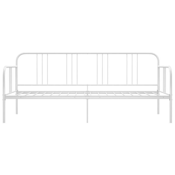vidaXL Sofa Bed Frame White Metal Single