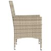 vidaXL Garden Chair Set of 2 Light Grey PE rattan, powder-coated steel