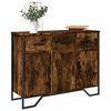 vidaXL Sideboard Smoked oak Engineered wood, metal Medium Sideboard