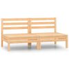vidaXL Middle Sofa Natural Wood Solid pinewood Medium Modular