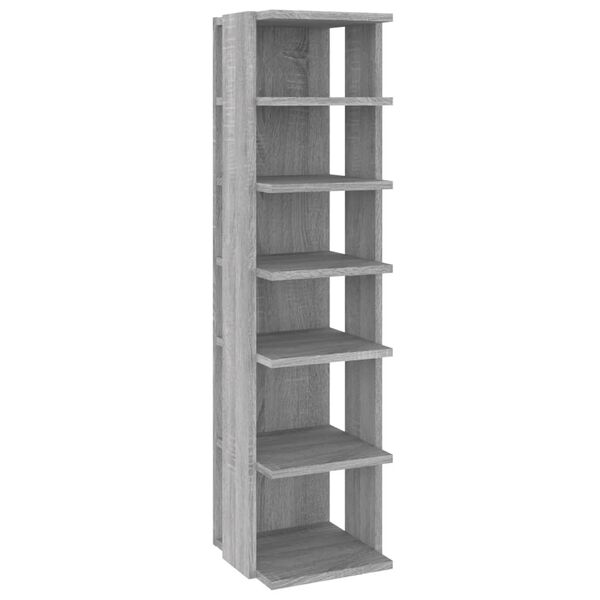 vidaXL Shoe Rack Grey Sonoma Engineered Wood Tall Shoe Rack