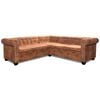 vidaXL Sofa Brown Faux Leather 5-Seater Durable Brown Sofa
