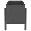 vidaXL Garden Raised Bed Grey Solid Pine Wood Medium Decorative Inlays