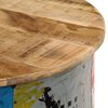 vidaXL Coffee Table Set of 2 Multicolor Solid mango wood, old tin sheet